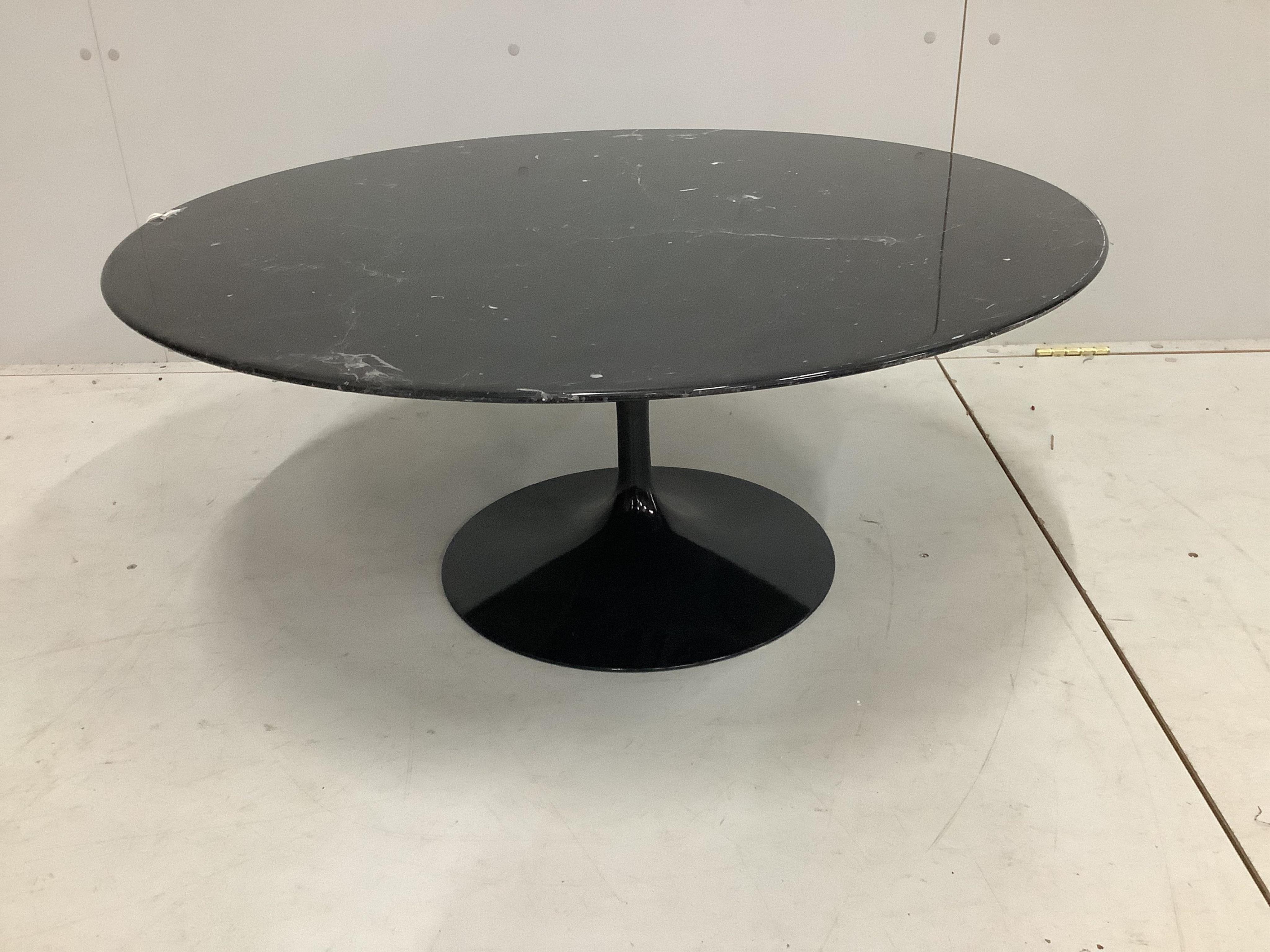 A Knoll Studios Saarinen coffee table, diameter 90cm, height 38cm. Condition - fair